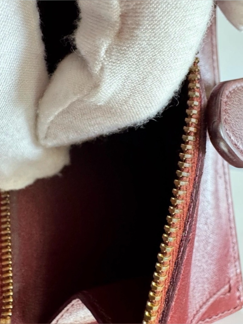 Gorgeous Celine Burgundy Tab-Closure Leather Wallet - Picture 6 of 6